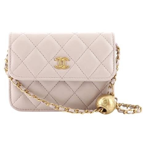 CHANEL Lambskin Quilted Pearl Crush Clutch With 